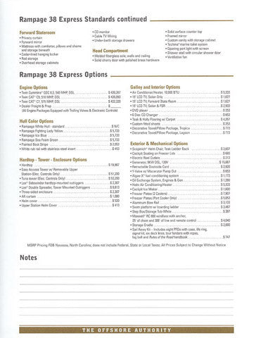 Rampage 38 Express Specification Brochure