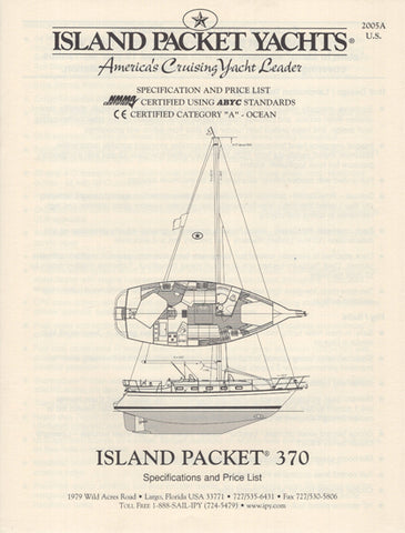 Island Packet 370 Specification Brochure