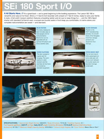 Larson 2005 Sport Boats Brochure