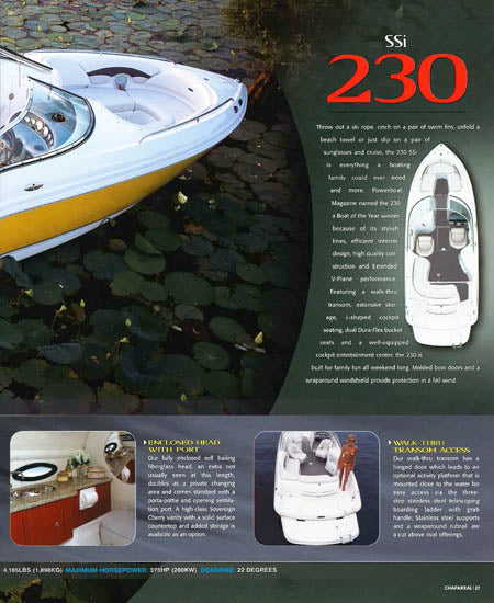 Chaparral 2005 SSi Sportboats Brochure