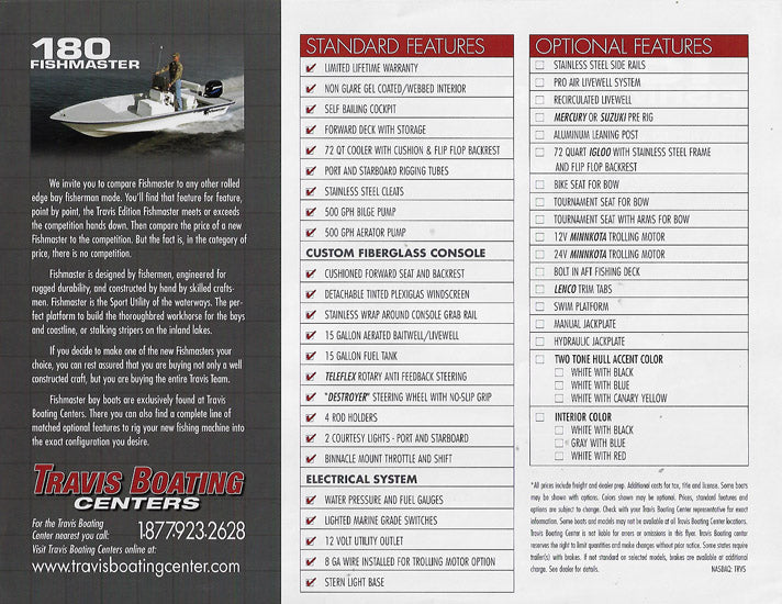 Travis Fishmaster 180 Brochure