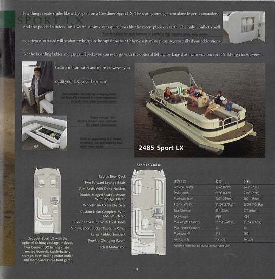 Crestliner 2005 Pontoon Brochure SailInfo I