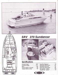 Sea Ray 270 Sundancer Specification Brochure (1981)