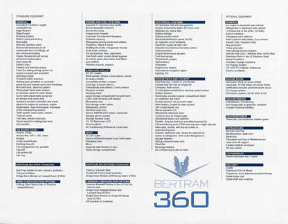 Bertram 360 Specification Brochure