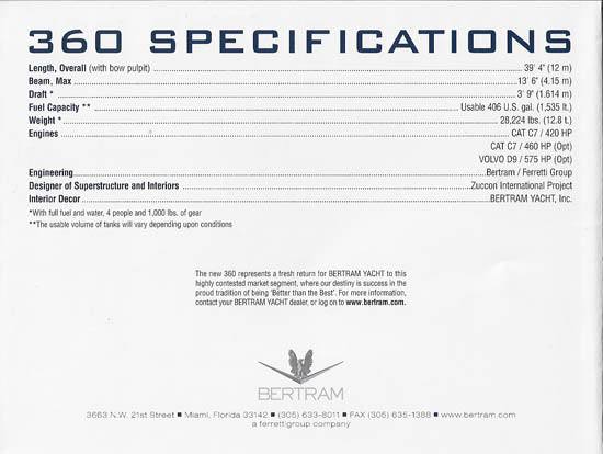 Bertram 360 Brochure