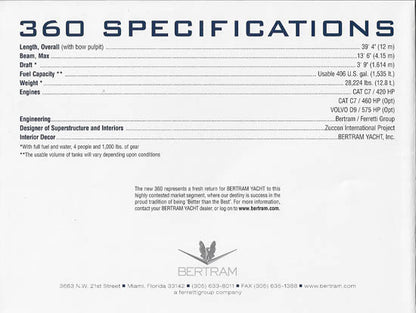 Bertram 360 Brochure