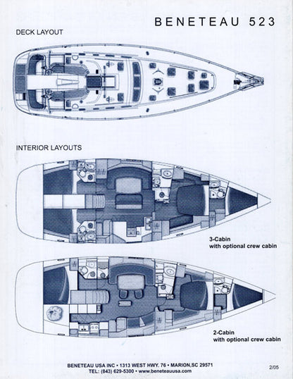 Beneteau 523 Specification Brochure