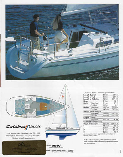 Catalina 28 Mark II Brochure