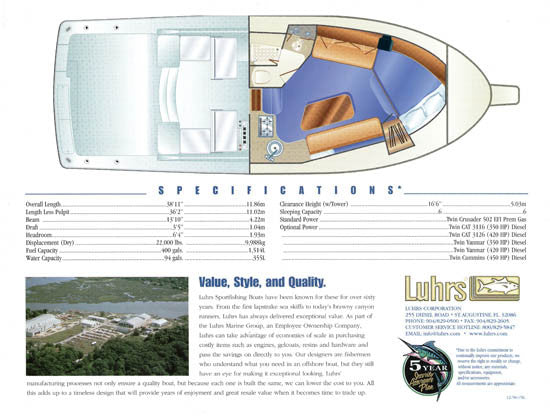 Luhrs 360 SX Open Brochure