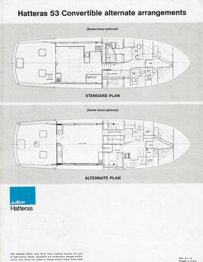 Hatteras 53 Convertible Brochure