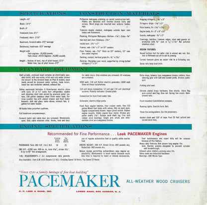 Pacemaker 43 Double Cabin Cruiser Brochure