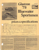 Glastron 1978 Sea Fury Brochure