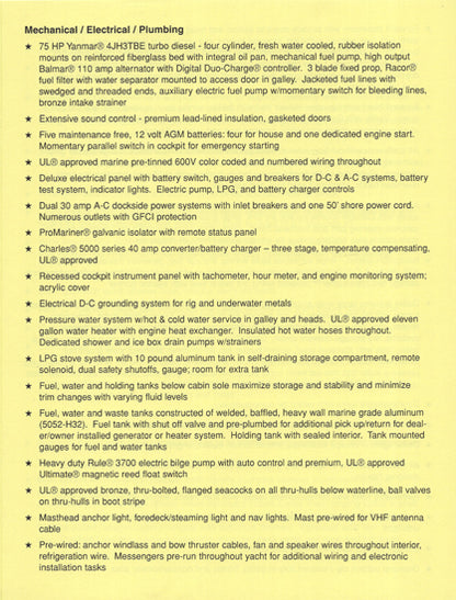 Island Packet 420 Specification Brochure