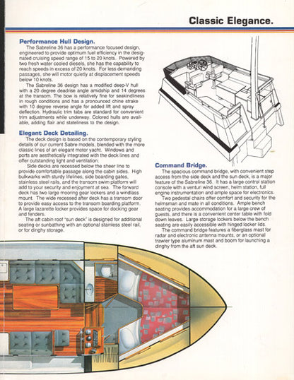 Sabreline 36 Motor Yacht Preliminary Brochure