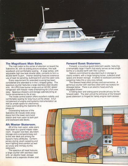 Sabreline 36 Motor Yacht Preliminary Brochure