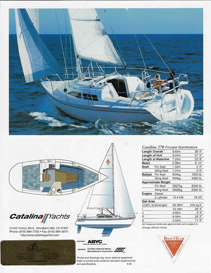Catalina 270 Brochure