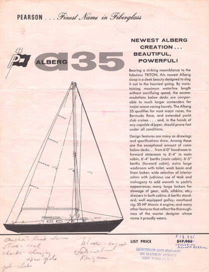 Pearson Alberg 35 Brochure
