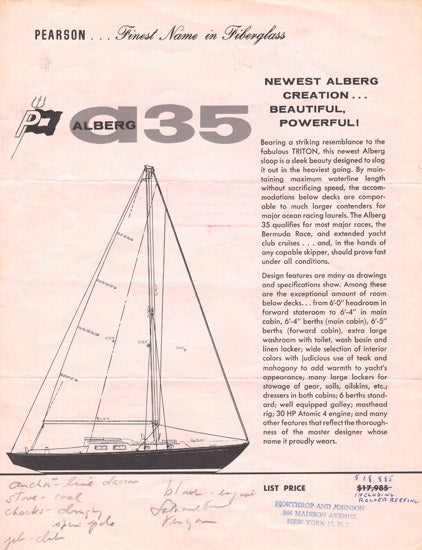 Pearson Alberg 35 Brochure