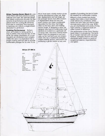 Pacific Seacraft Orion 27 Brochure