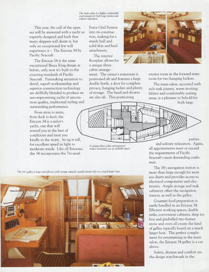 Ericson 34 Brochure [Pacific Seacraft]