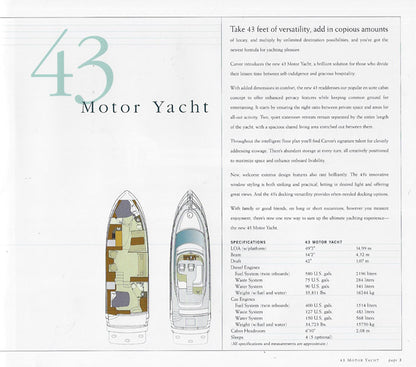 Carver 43 Motor Yacht Brochure