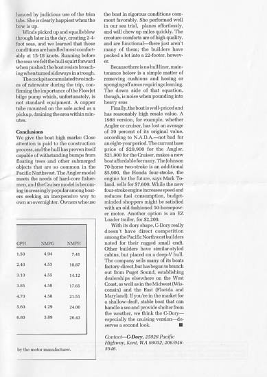 C-Dory 22 Powerboat Reports Magazine Reprint Brochure