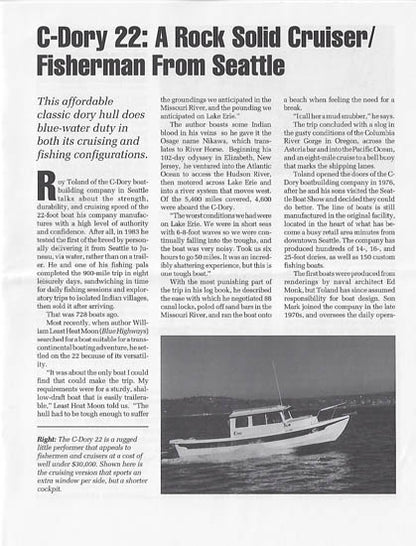 C-Dory 22 Powerboat Reports Magazine Reprint Brochure