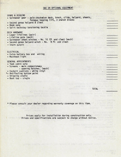 C&C 24 Brochure