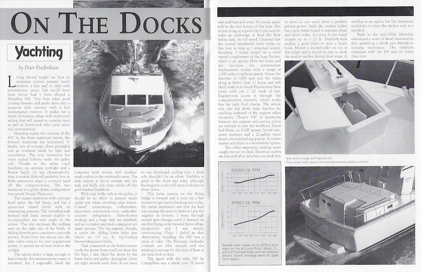 Mainship 430 Boat Test Magazine Reprint Brochure
