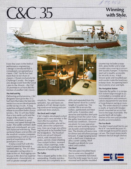 C&C 35 Mark II Brochure