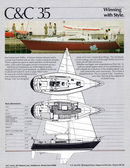 C&C 35 Mark II Brochure