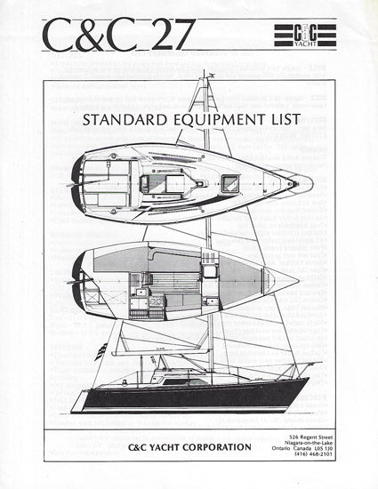 C&C 27 Mark V Specification Brochure