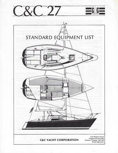 C&C 27 Mark V Specification Brochure