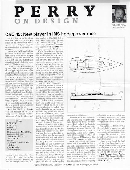 C&C 45R / IMS 45 Brochure Package