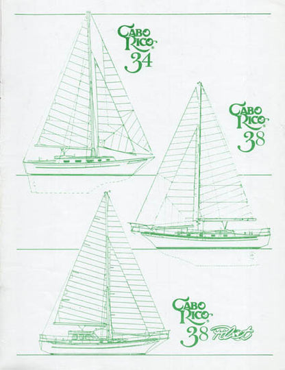 Cabo Rico 34 & 38 Specification Brochure