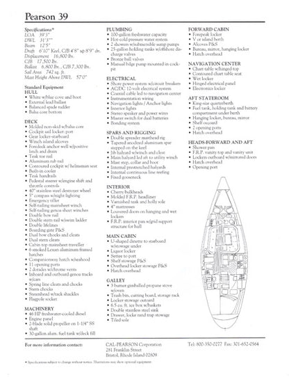 Pearson 39 Brochure