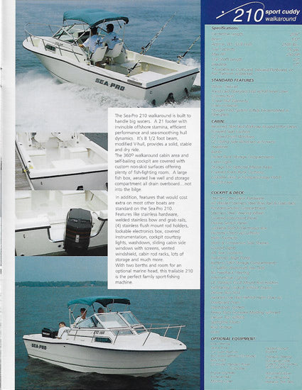 Sea Pro 1995 Brochure