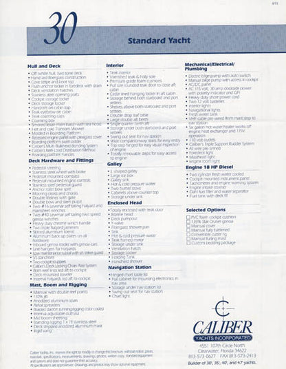 Caliber 30 Specification Brochure
