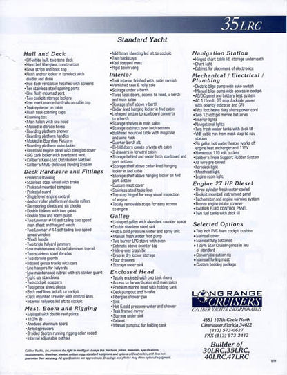 Caliber 35LRC Specification Brochure