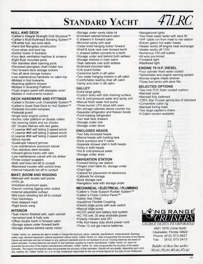 Caliber 47LRC Specification Brochure