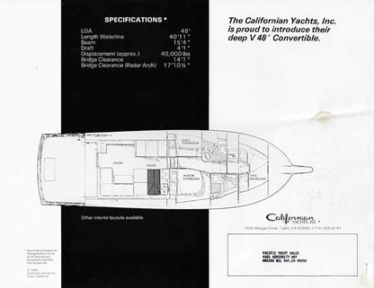 Californian 48 Convertible Brochure