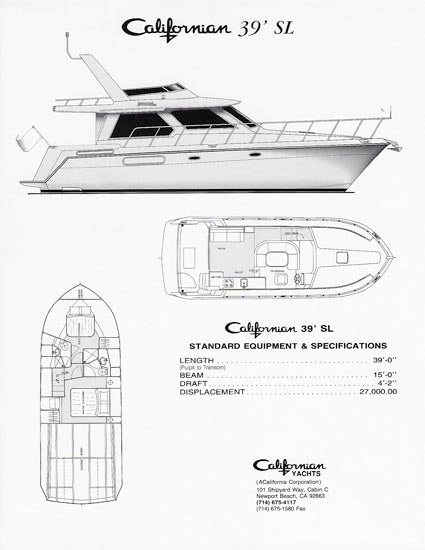 Californian 39SL Specification Brochure