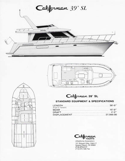 Californian 39SL Specification Brochure