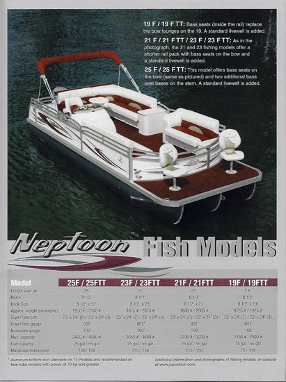 JC 2006 Neptoon Pontoon Brochure