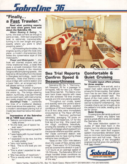 Sabreline 36 Brochure