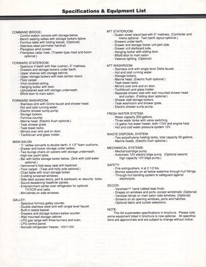 Sabreline 36 Brochure