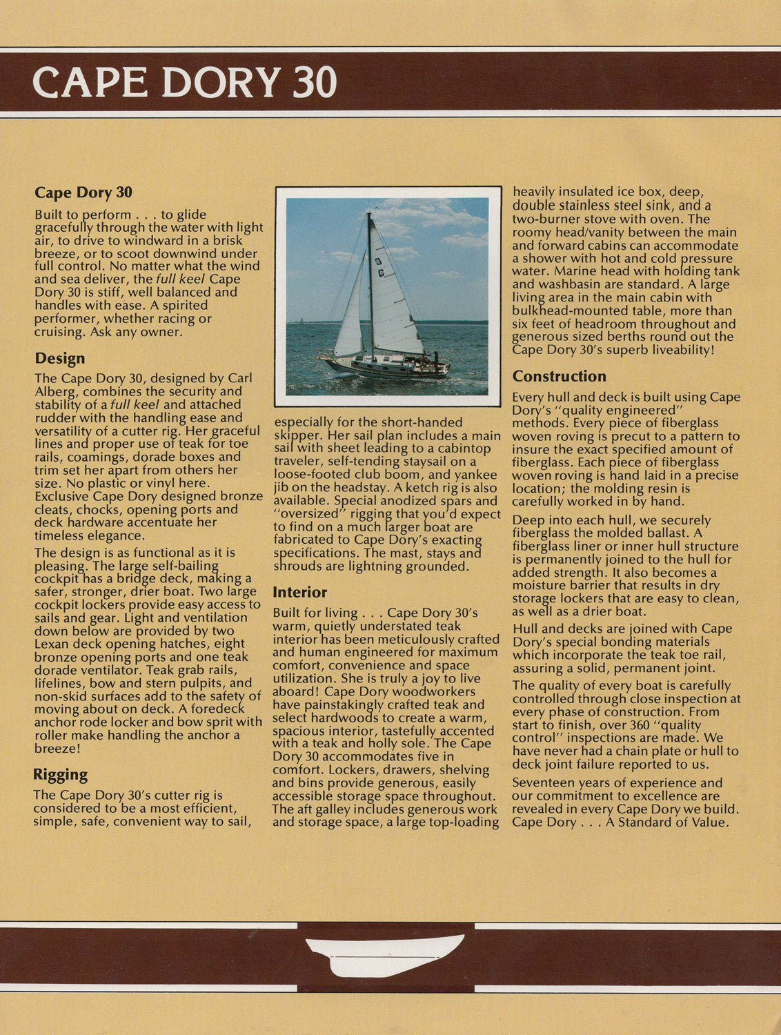 Cape Dory 30 Brochure