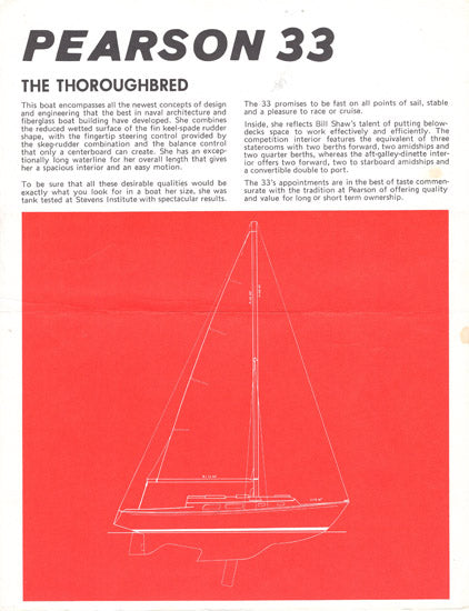Pearson 33 Brochure
