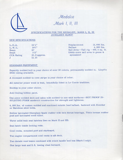 LeCompte Medalist Brochure