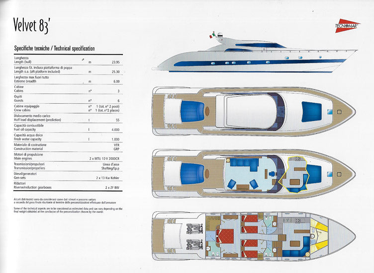 Tecnomar Velvet 83 Brochure